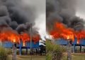 Veja: Incêndio destrói casa por completo e assusta moradores de comunidade no interior do AM