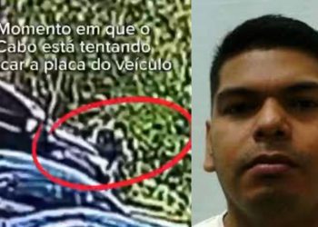Vídeo: cabo da PM é flagrado trocando placa de carro envolvido na morte de investigador