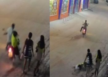 Vídeo: Embriagado, motociclista atropela mulher que voltava da igreja no interior do Amazonas