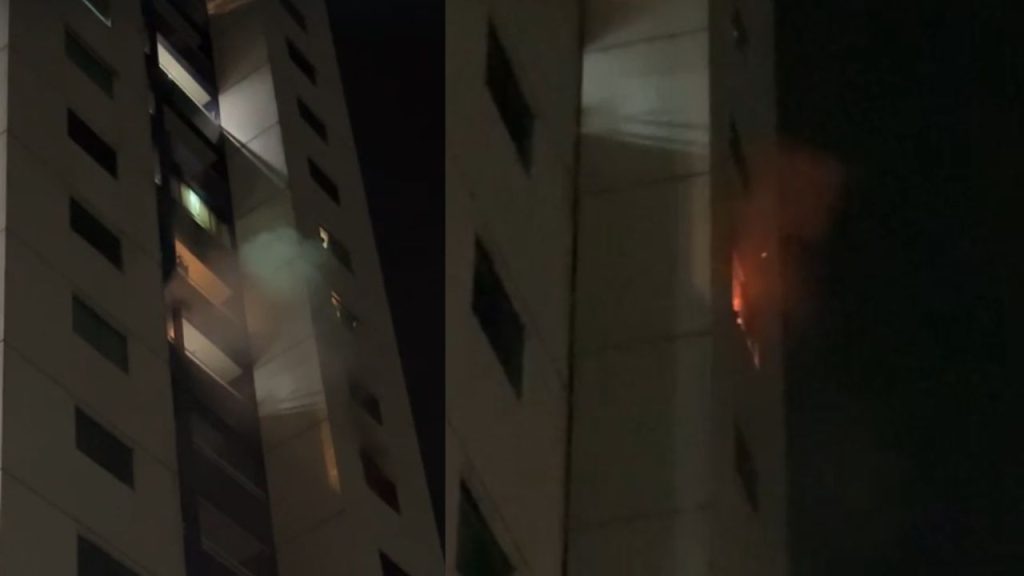 Fogo toma apartamento de condomínio na Ponta Negra; veja o vídeo