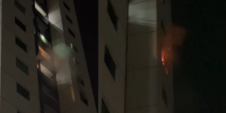 Fogo toma apartamento de condomínio na Ponta Negra; veja o vídeo