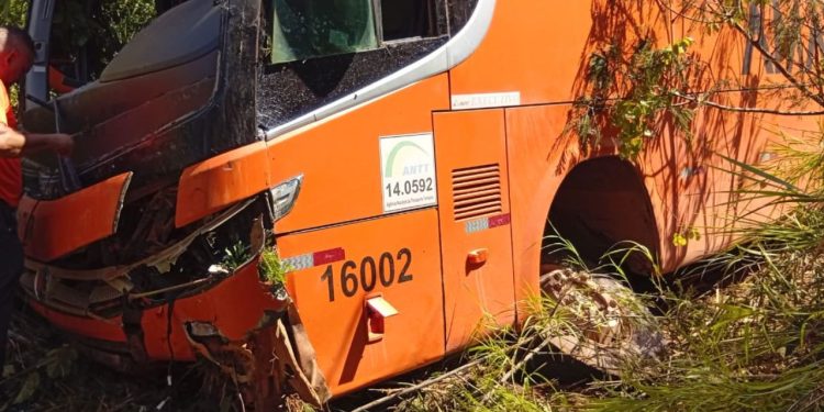 Acidente na BR-319: ônibus sai da pista e cai em ribanceira