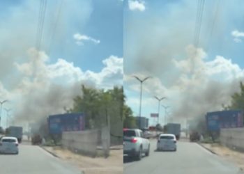 Vídeo: incêndio ao lado do Hospital João Lúcio deixa manauaras preocupados