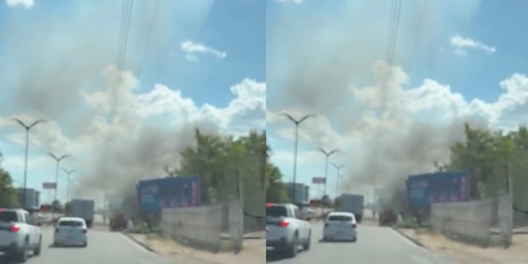 Vídeo: incêndio ao lado do Hospital João Lúcio deixa manauaras preocupados