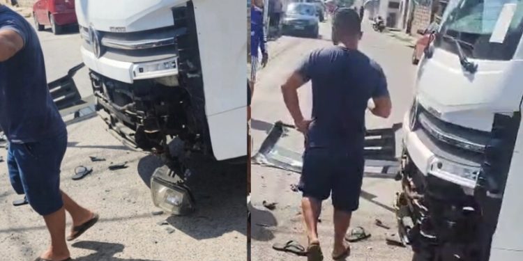 Vídeo forte: testemunhas filmam motoqueir0 m0rto ao ser esmagad0 por carreta em Manaus