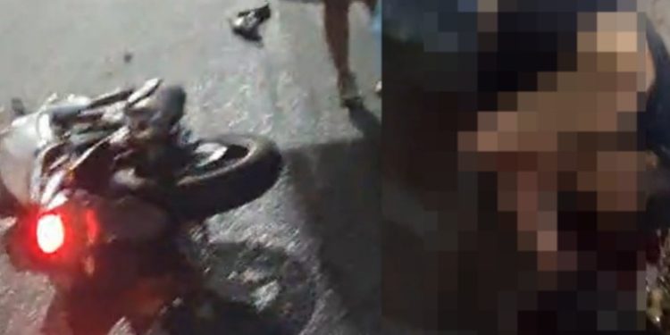 Testemunha grava motoqueiro m0rto e massa encefálica no chão em Manaus: ‘crânio rachado’