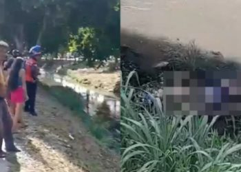 Vídeo: suspeito de r0ubo pula no igarapé em Manaus após ser apedrejad0 na cabeça