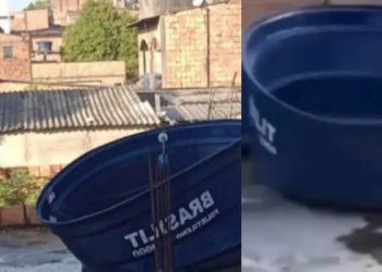 Vídeo: mulher vai verificar a caixa d’água e encontra ela derretida no calor em Manaus