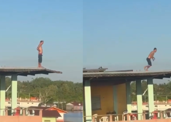 Vídeo: Homem pensa que chifre é asa e se j0ga de laje após traiçã0 no Iranduba