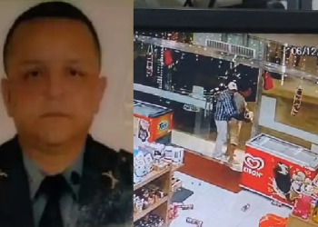 Vídeo: Atendente é x1ngado de ‘v1adinh0’ por PM bêbado que destru1u loja em Manaus