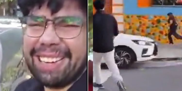 Vídeo: aluna do Colégio Brasileiro corre de perseguidor na rua, no Centro de Manaus