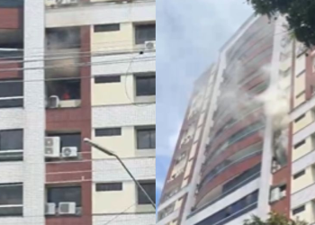 Incêndio em edifício faz 10 pessoas precisarem de atendimento no Vieiralves