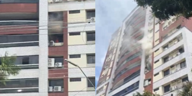Incêndio em edifício faz 10 pessoas precisarem de atendimento no Vieiralves