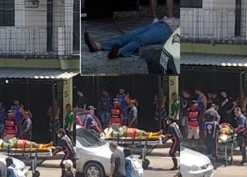 Vídeo: condutora acerta moto e homem tem feriment0s nos braços em Manaus