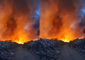 Vídeo: após mais de 40 horas de incêndio no lixão, Iranduba está com o ar contaminado