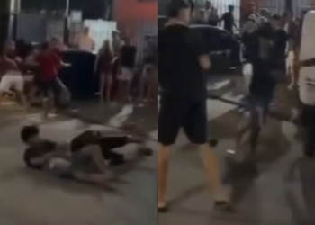 Vídeo: Jovens causam confusã0 e p0rrad@ geral na saída de bar no Parque 10
