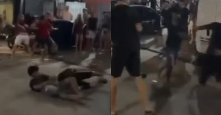 Vídeo: Jovens causam confusã0 e p0rrad@ geral na saída de bar no Parque 10