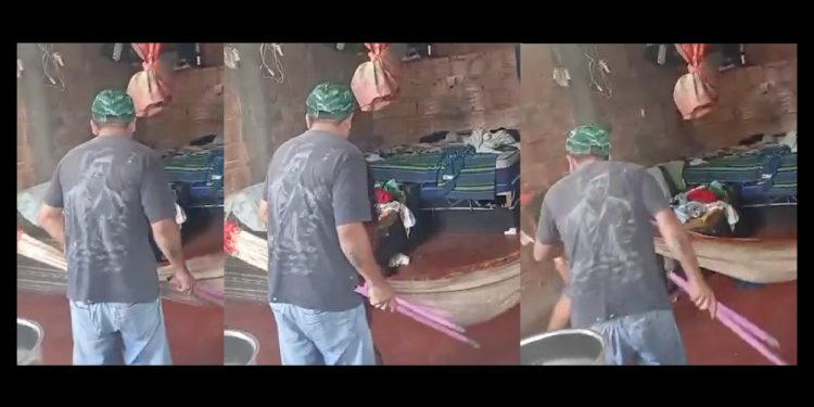 Vídeo muito forte: pai é filmado espancand0 a filha pequena em Manaus e acaba pres0