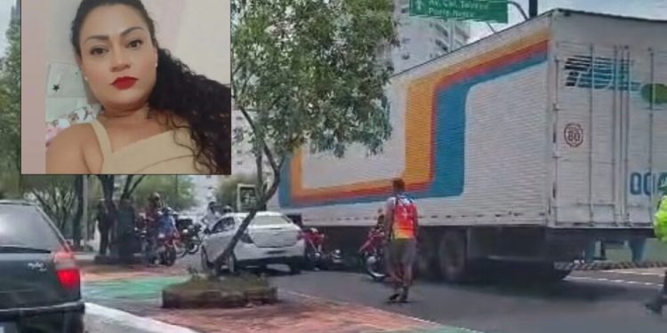 Vídeo: Mulher sai para comprar alimentos e acaba m0rta em ac1dente envolvendo caminhão em Manaus