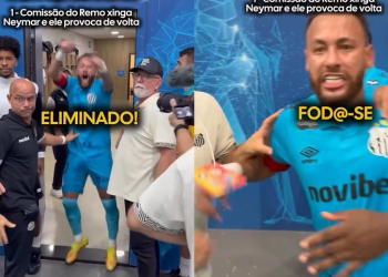 Neymar perde a cabeça, gr1ta e x1nga equipe do Remo após vitória santista: ‘F0da-s3’; veja