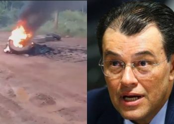 Enquanto Eduardo Braga defende avanços na BR-319, moradores protestam e cobram melhorias