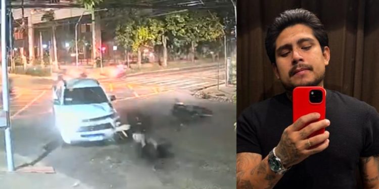 Vídeo mostra S10 furando sinal e atingindo motociclista que m0rr3u no Adrianópolis
