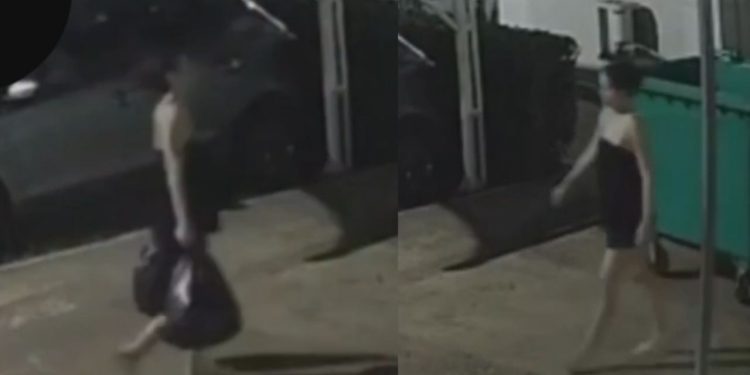 Vídeo: Mulher é flagrada levando caixa com recém-nascida até lixeira de condomínio