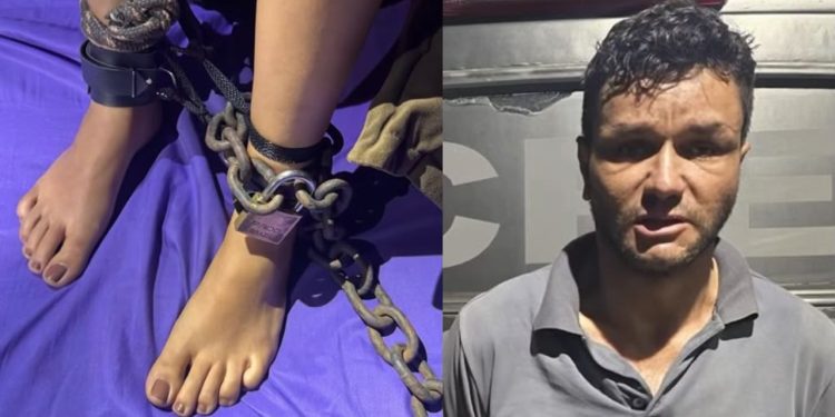Cinco dias de terr0r: mulher é encontrada acorrentada e relata ab*s0s do ex