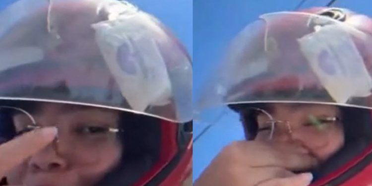 Vídeo: passageira encontra absorvente no capacete de mototaxista em Manaus