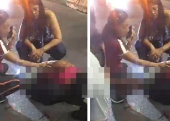 Vídeo: casal atr0pelado no viaduto “Passarão” não consegue se levantar do asfalto