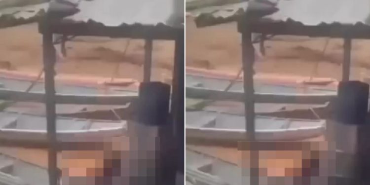 Vídeo: homem brecha casal tentando fazer “filho” dentro do rio no interior do Amazonas