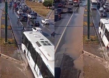 Vídeo: Rompimento de adutora interdita faixa da Torquato e pode afetar abastecimento em Manaus