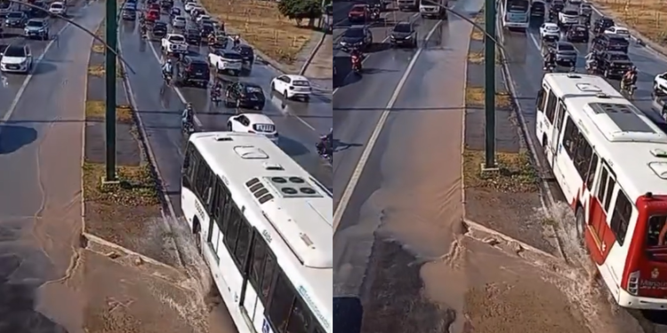Vídeo: Rompimento de adutora interdita faixa da Torquato e pode afetar abastecimento em Manaus