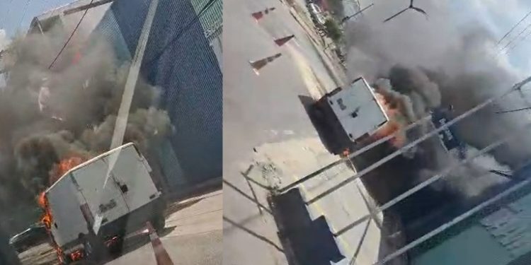 Vídeo: carro pega fogo na Noel Nutels e mobiliza Bombeiros às pressas em Manaus