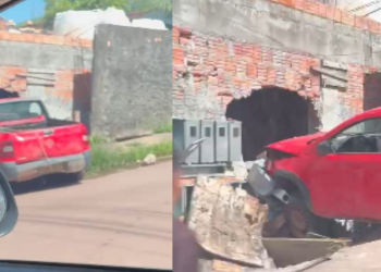 Carro na contramão at1nge três pessoas durante bandeiraço em Presidente Figueiredo