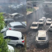 Vídeo: Fumaça preta e tóxica é gerada após 20 carros serem queimad0s em incêndio em Manaus