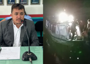 Vídeo: Vereador Edgarzinho m0rre após lancha bat3r em banco de areia no interior do Amazonas