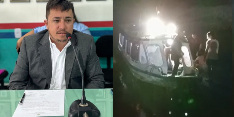 Vídeo: Vereador Edgarzinho m0rre após lancha bat3r em banco de areia no interior do Amazonas