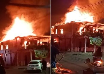 Vídeo: casa é totalmente destruída por incêndio vi0lento em Manaus