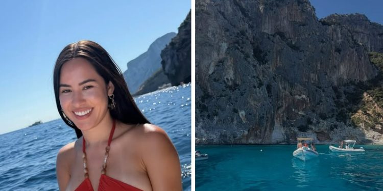Veja as fotos de Isabelle Nogueira na Sardenha: ‘um ponto rubro em meio a uma imensidão azul’