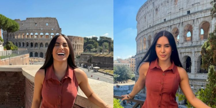 Isabelle Nogueira aposta em vestido decotado durante viagem turística à Itália: ‘meu sonho’
