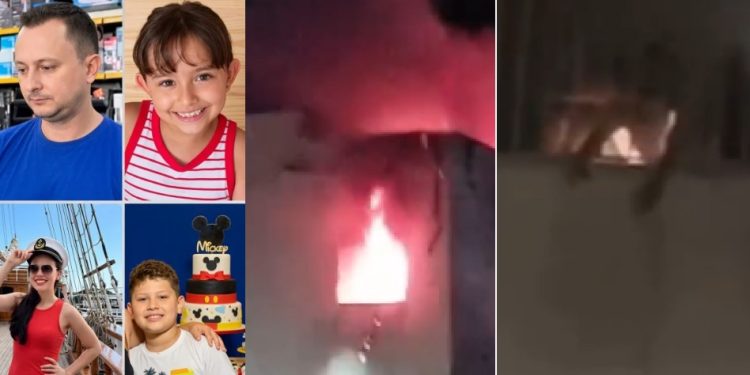 Vídeo forte: pai, mãe e filhos m0rrem queimad0s durante incêndio no bairro São José