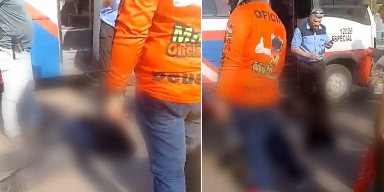 Vídeo: motoqueiro é arrastad0 por ônibus no asfalto abrasivo em Manaus