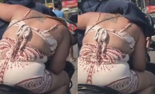 Vídeo: Trêbad@, mulher bebe todas e mototaxista se equilibra em corrida em Manaus
