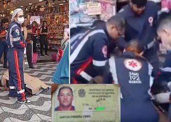 Vídeo: mototaxista passa mal nesta tarde de intenso calor e m0rre na calçada em Manaus
