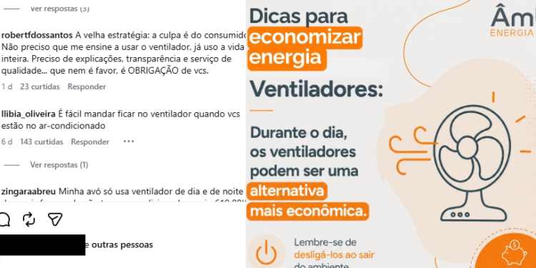 ‘Quanto mais economizo, mais caro vem’: consumidores det0nam dica da Âmbar para usar apenas o ventilador