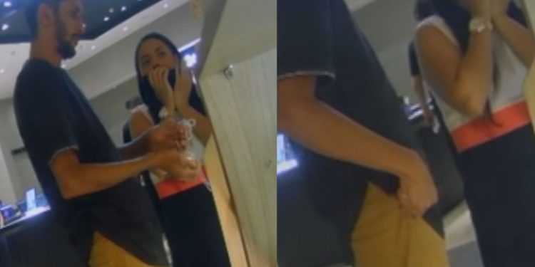 Câmera flagra casal furtando semijoias de quiosque no Manauara Shopping