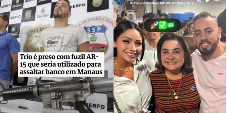 Ass4lto a banco e toneladas de dr0gas: homem que se apresenta como cabo eleitoral de Maria do Carmo tem histórico policial