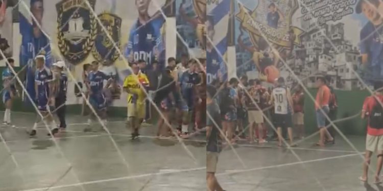Clima esquenta na semifinal e confusão generalizada toma conta de quadra no Mutirão
