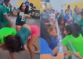 Vídeo: Discussão esquenta e apoiadores de políticos saem na porrada